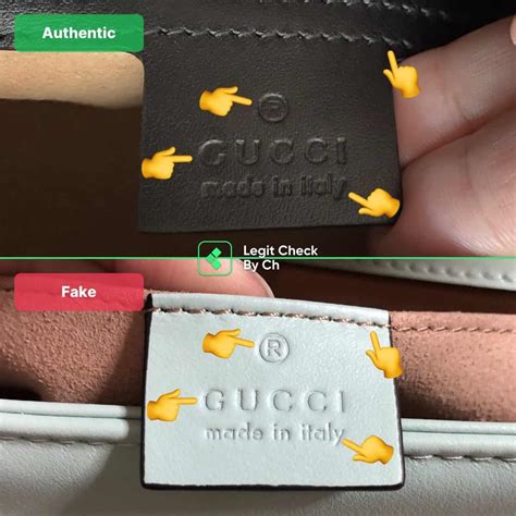 gucci label fake vs real|gucci marmont bag authentication.